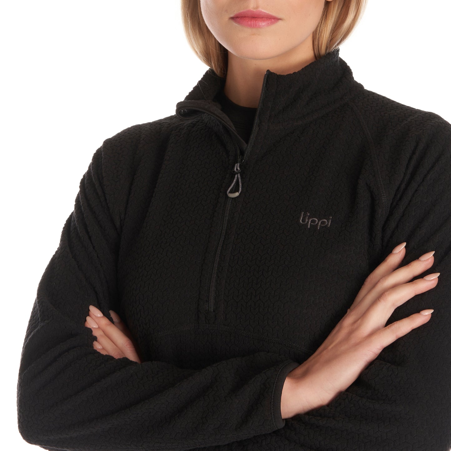 Poleron Mujer Jacaranda Nano-F 14 Zip Negro Lippi