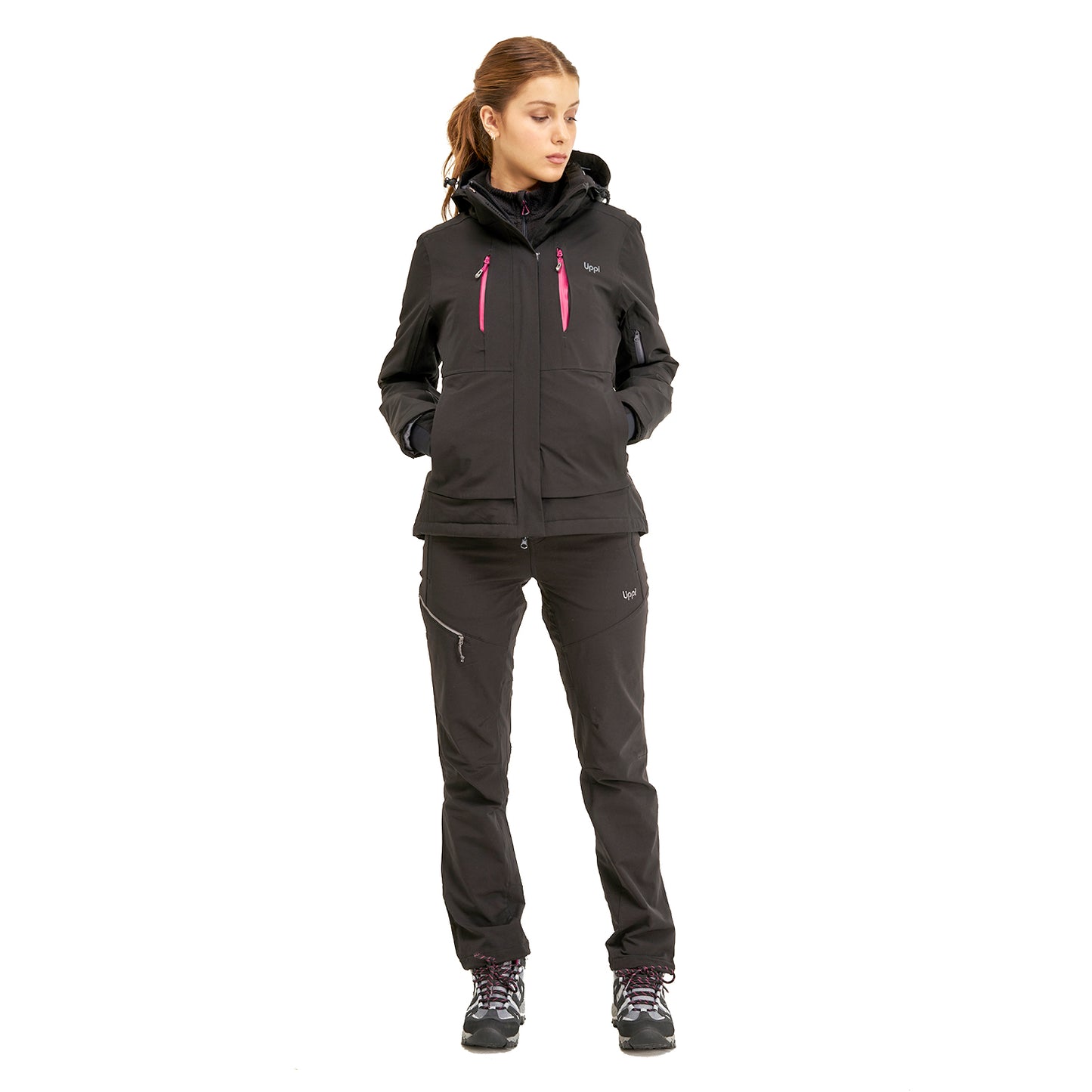 Chaqueta Mujer Andes B-Dry Hoody Jacket Negro Lippi