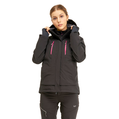 Chaqueta Mujer Andes B-Dry Hoody Jacket Negro Lippi