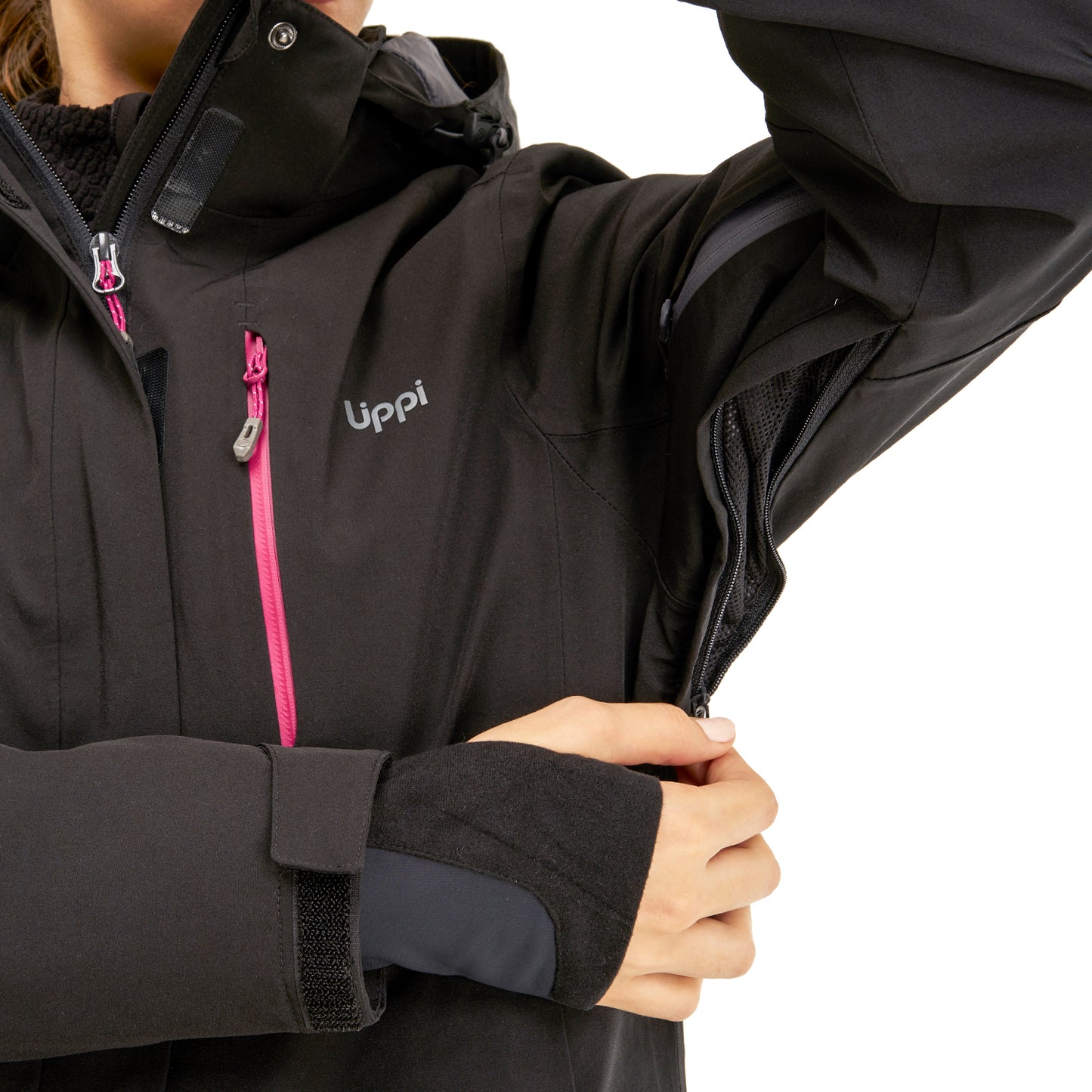 Chaqueta Mujer Andes B-Dry Hoody Jacket Negro Lippi