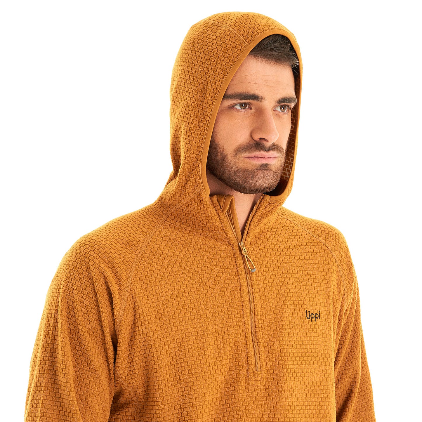 Poleron Hombre Jacaranda Nano-F 14 Zip Hoody Mostaza Lippi