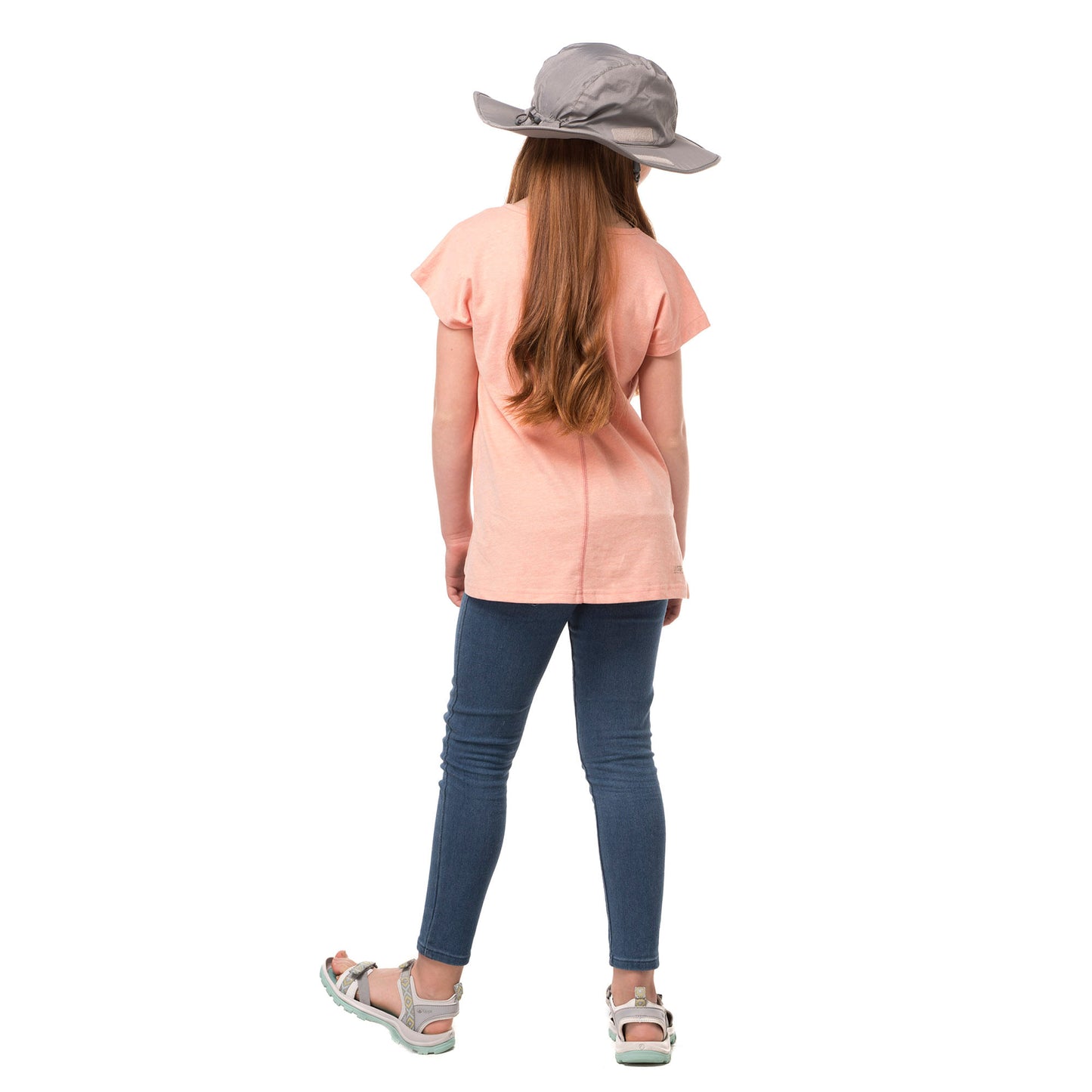 Polera Teen Girl Wild UV-Stop T-Shirt Melange Salmon Lippi