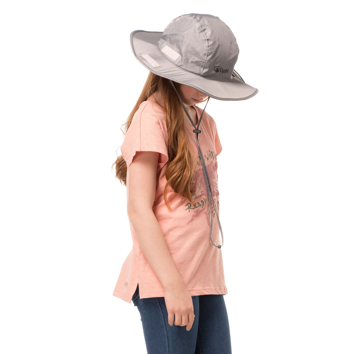 Polera Teen Girl Wild UV-Stop T-Shirt Melange Salmon Lippi