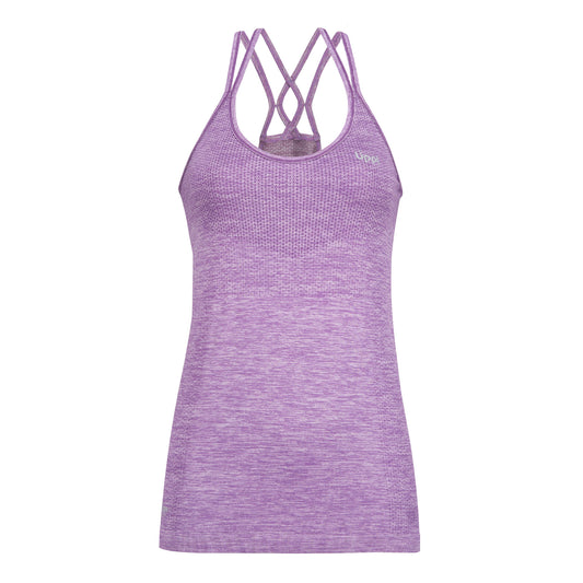 Polera Mujer Trained Q-Dry Tank Melange Uva Lippi