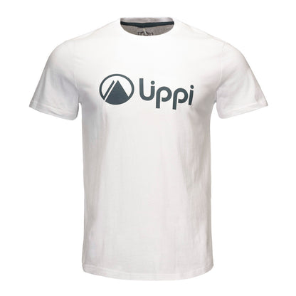 Polera Hombre Logo Lippi UV-Stop T-Shirt Blanco azul Lippi