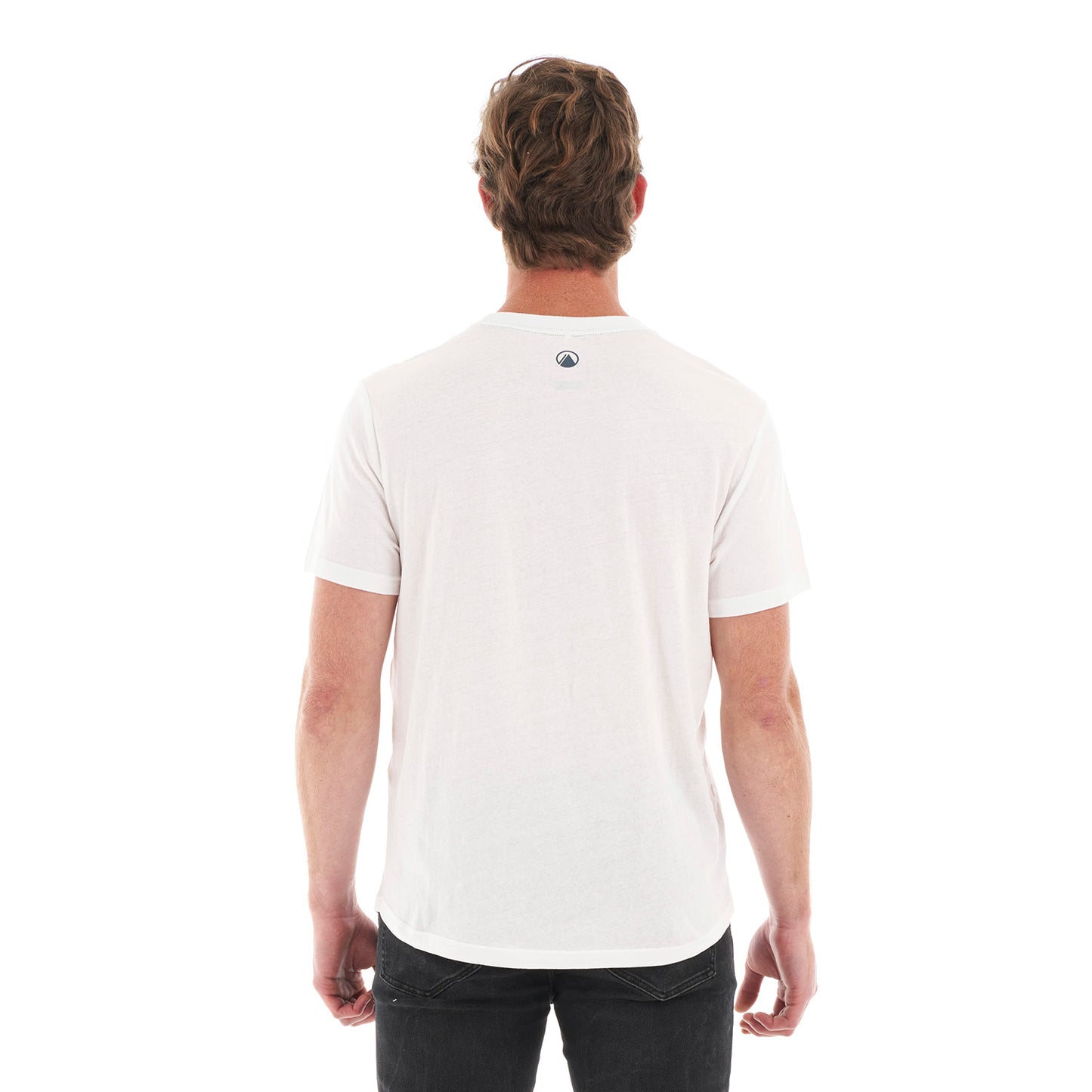 Polera Hombre Logo Lippi UV-Stop T-Shirt Blanco azul Lippi