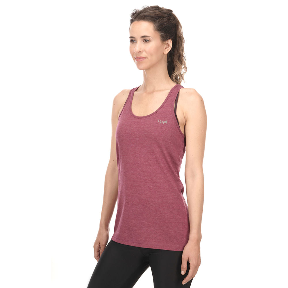 Polera Mujer Summit UV-Stop Tank Melange Gris Lippi