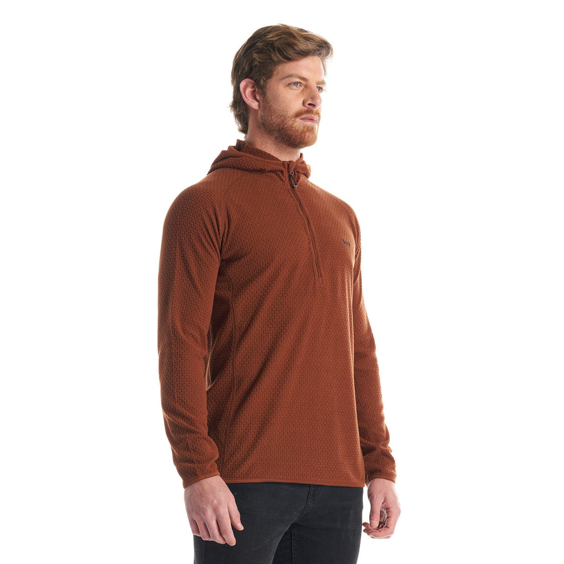 Poleron Hombre Jacaranda Nano-F 14 Zip Hoody Terracota Lippi