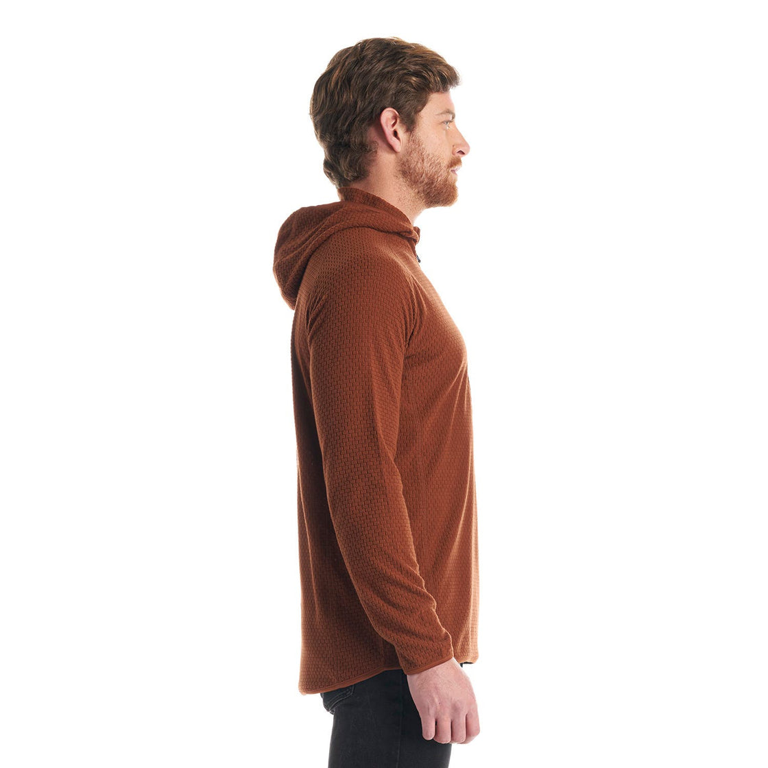 Poleron Hombre Jacaranda Nano-F 14 Zip Hoody Terracota Lippi