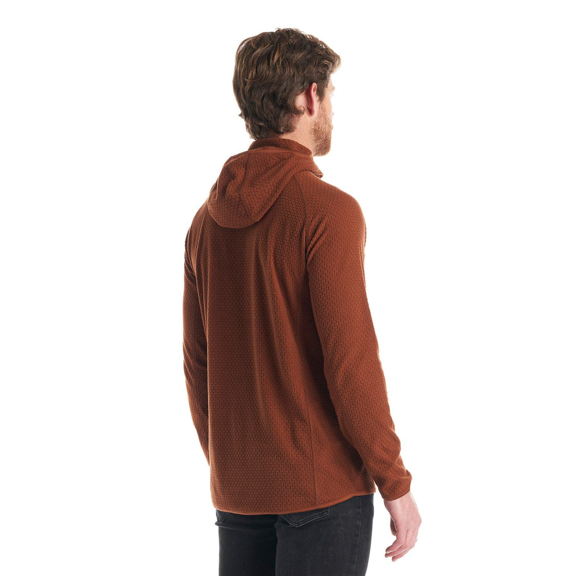 Poleron Hombre Jacaranda Nano-F 14 Zip Hoody Terracota Lippi