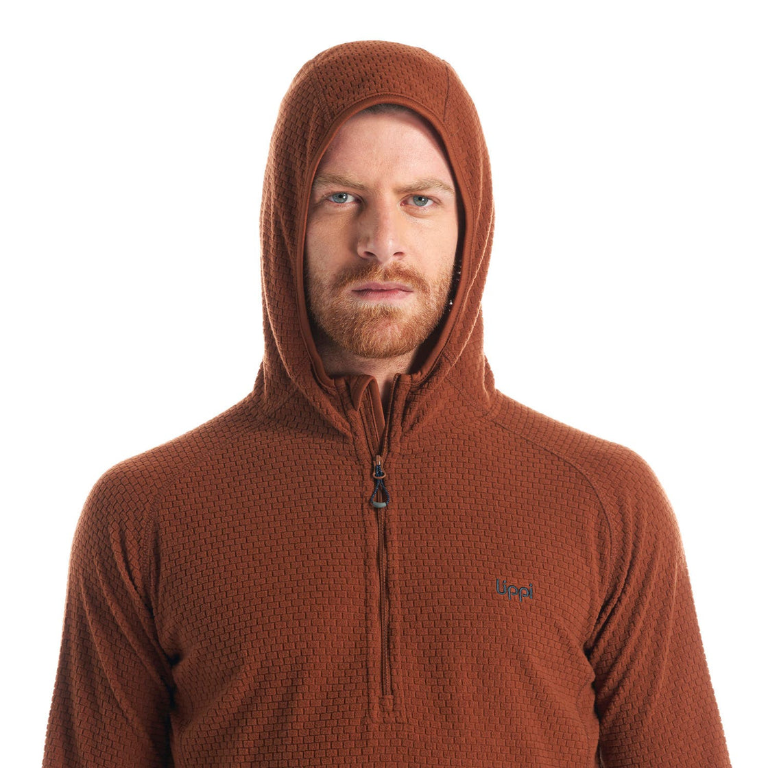 Poleron Hombre Jacaranda Nano-F 14 Zip Hoody Terracota Lippi