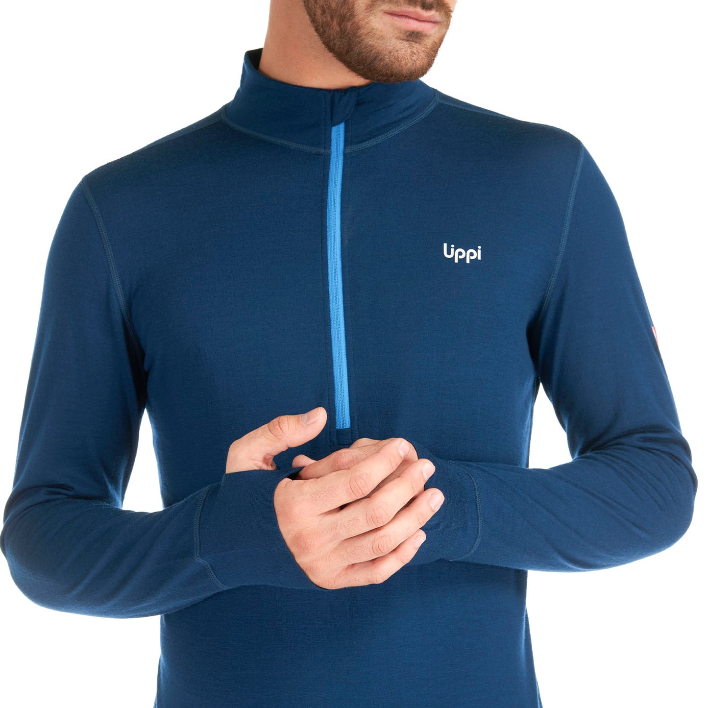 Primera Capa Hombre Skintec 3000 1/4 Zip Azul Oscuro Lippi