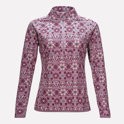 Poleron Mujer Jacaranda Nano-F 14 Zip Print Palo Rosa Lippi