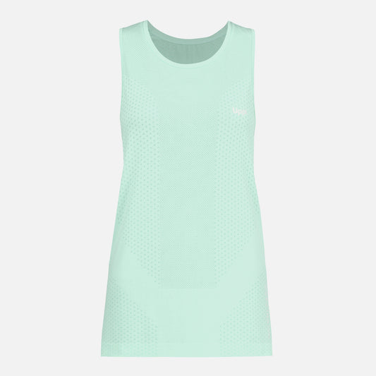 Polera Mujer 4 Run Seamless Trail T-Shirt Celeste Lippi