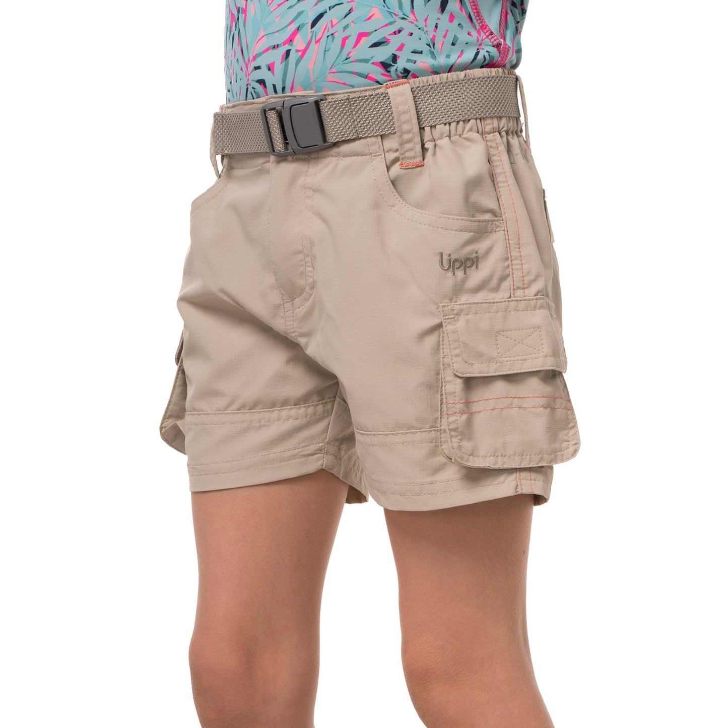 Short Niña Mini Just-Go Q-Dry Cargo Shorts Verde Grisaceo Lippi