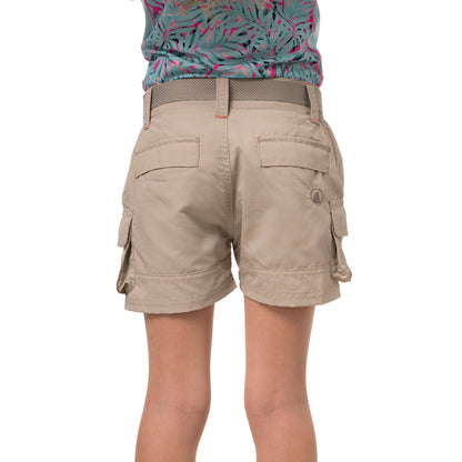 Short Niña Mini Just-Go Q-Dry Cargo Shorts Verde Grisaceo Lippi