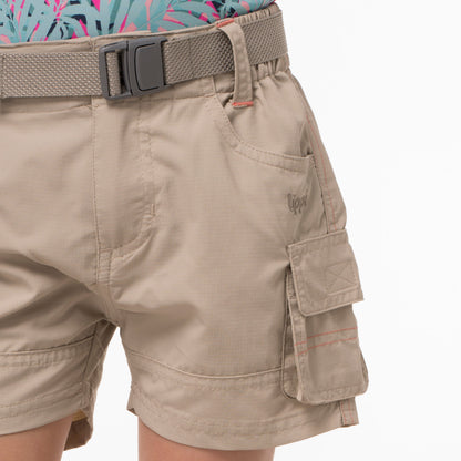 Short Niña Mini Just-Go Q-Dry Cargo Shorts Verde Grisaceo Lippi