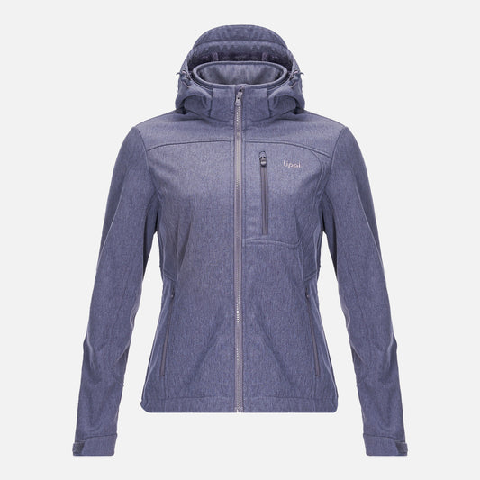 Chaqueta Mujer Macaya Softshell Hoody Jacket Melange Azul Lavanda Lippi