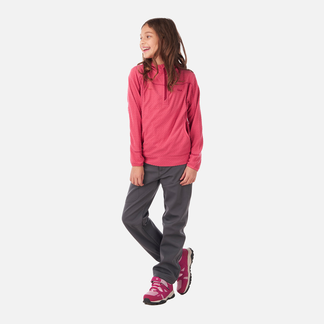 Poleron Niña Saltamontes Nano-F 14 Zip Hoody Rosado Lippi