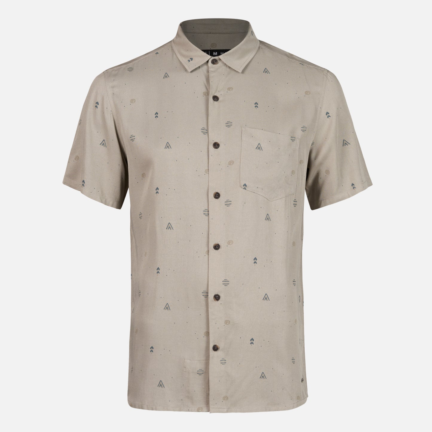 Camisa Hombre Camp Short Sleeve Shirt Print Beige Lippi