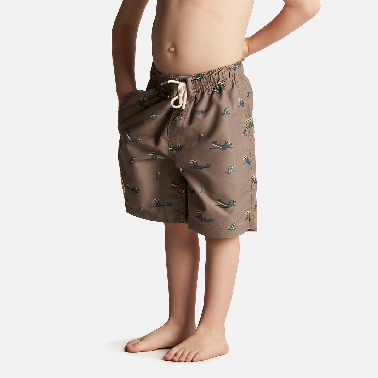 Traje de Baño Niño Aqua Swimwear Print Taupe Lippi