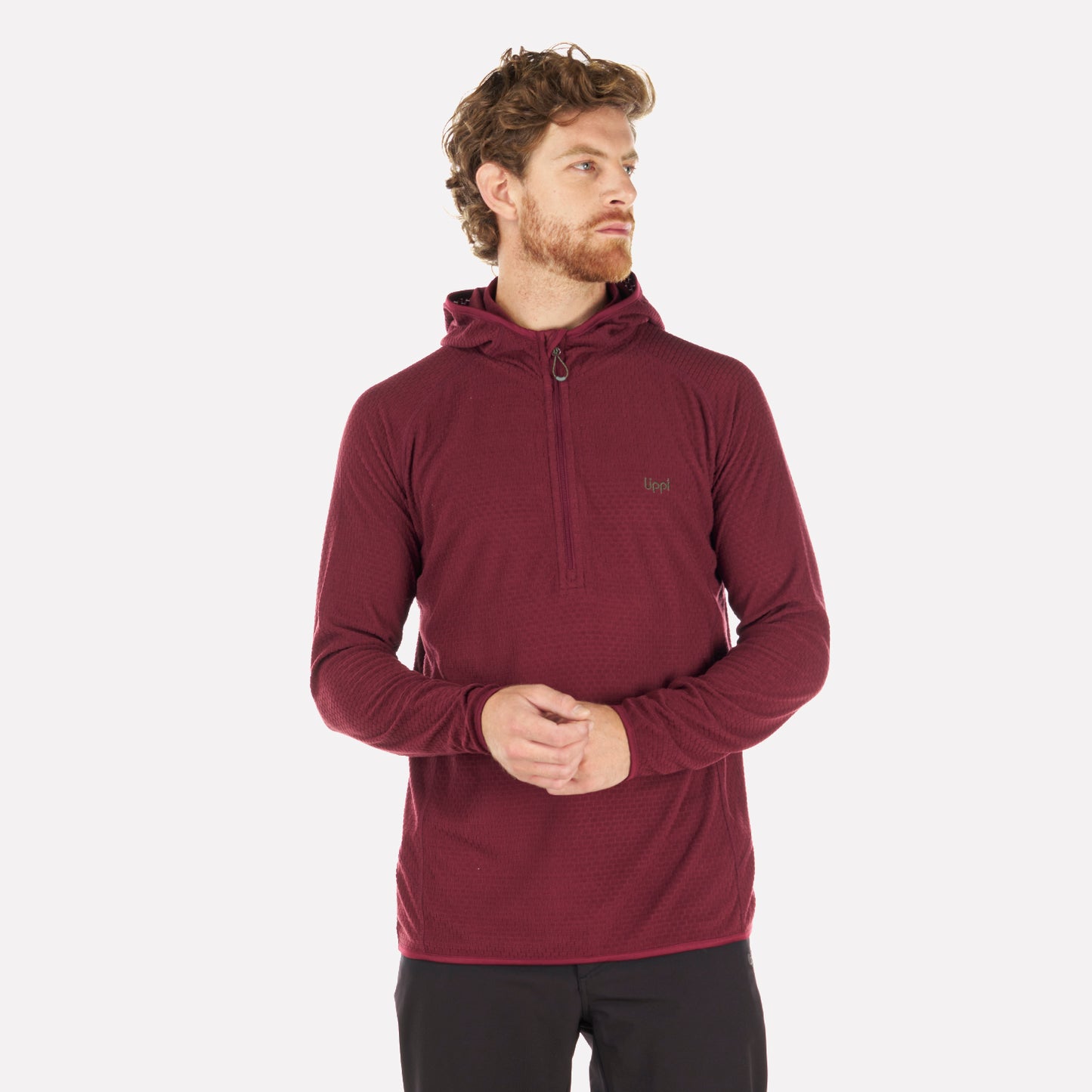 Poleron Hombre Jacaranda Nano-F 14 Zip Hoody Vino Lippi