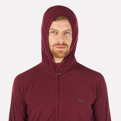 Poleron Hombre Jacaranda Nano-F 14 Zip Hoody Vino Lippi