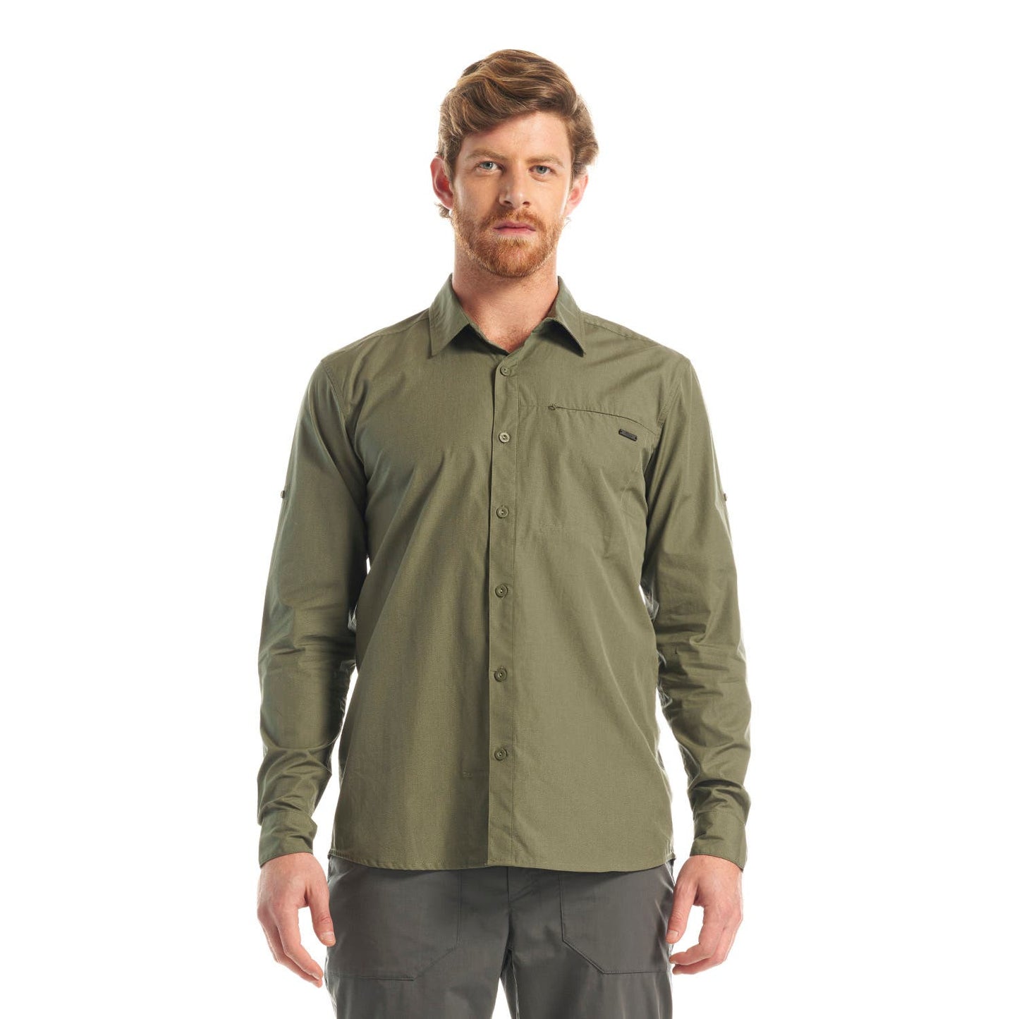 Camisa Hombre Alloy Long Sleeve Shirt Melange Verde Lippi