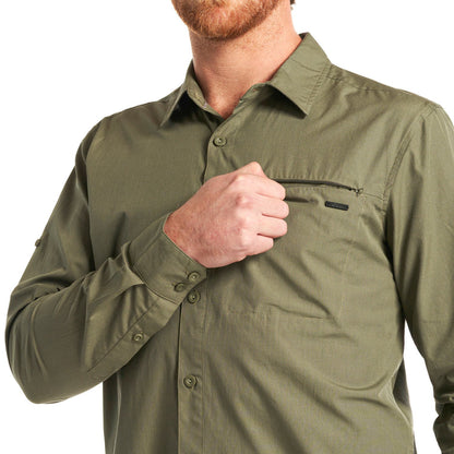 Camisa Hombre Alloy Long Sleeve Shirt Melange Verde Lippi