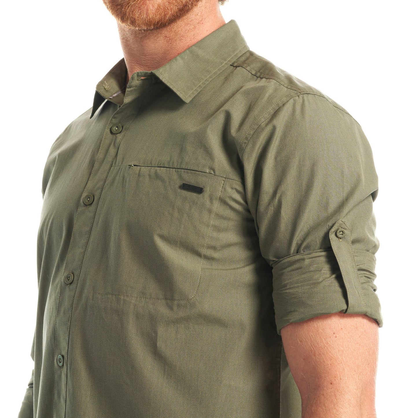 Camisa Hombre Alloy Long Sleeve Shirt Melange Verde Lippi