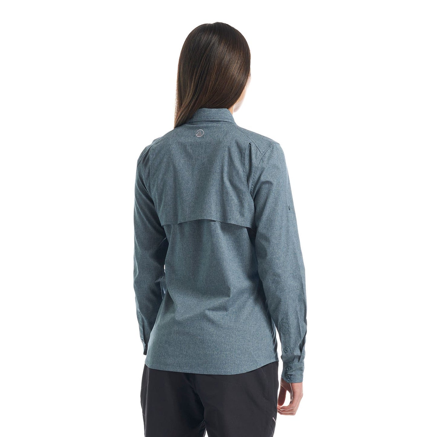 Camisa Mujer Rosselot Long Sleeve Q-Dry Shirt Azul Grisaceo Lippi