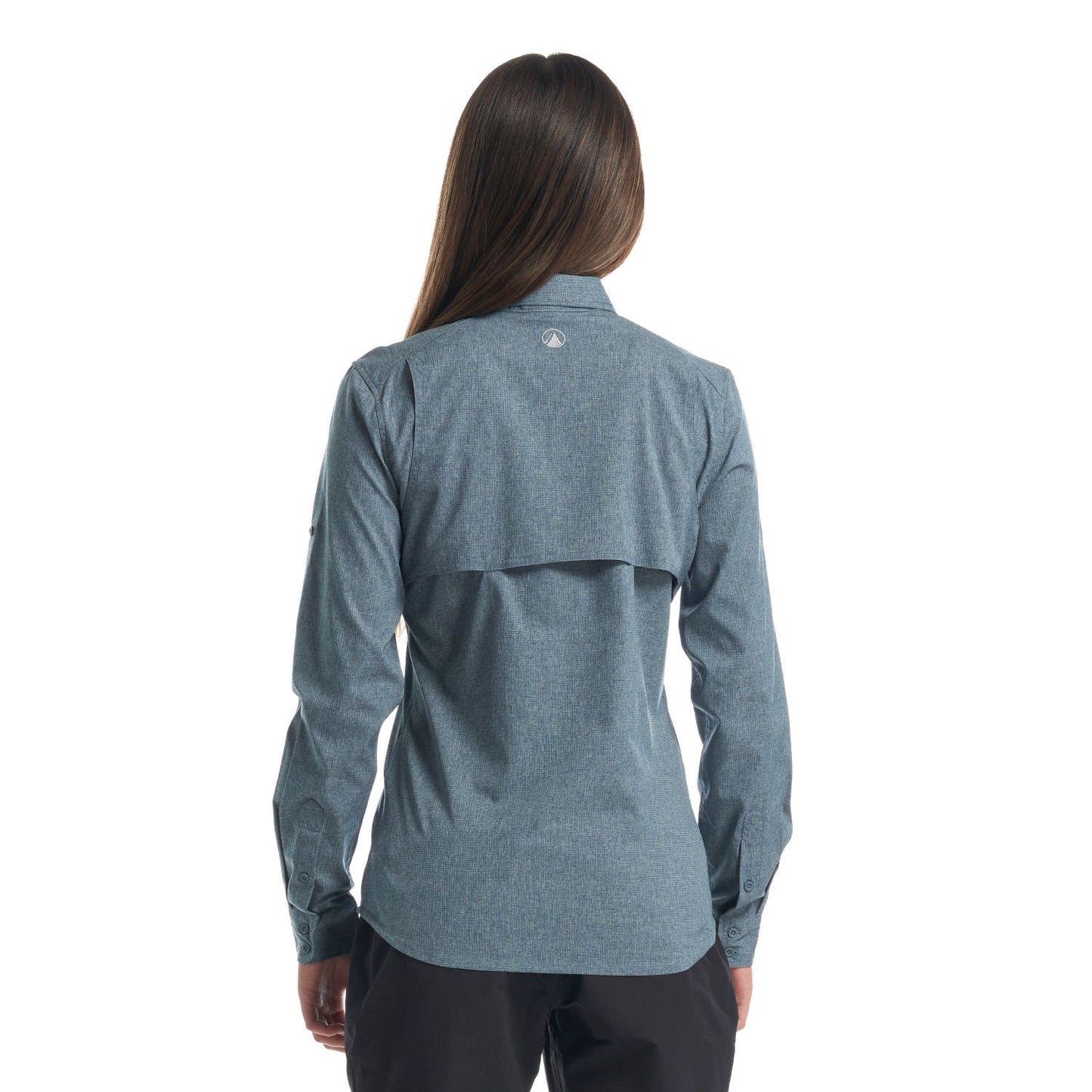 Camisa Mujer Rosselot Long Sleeve Q-Dry Shirt Azul Grisaceo Lippi