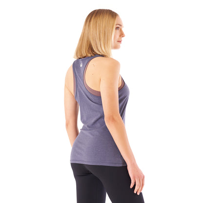 Polera Mujer Summit UV-Stop Tank Melange Azul Lavanda Lippi