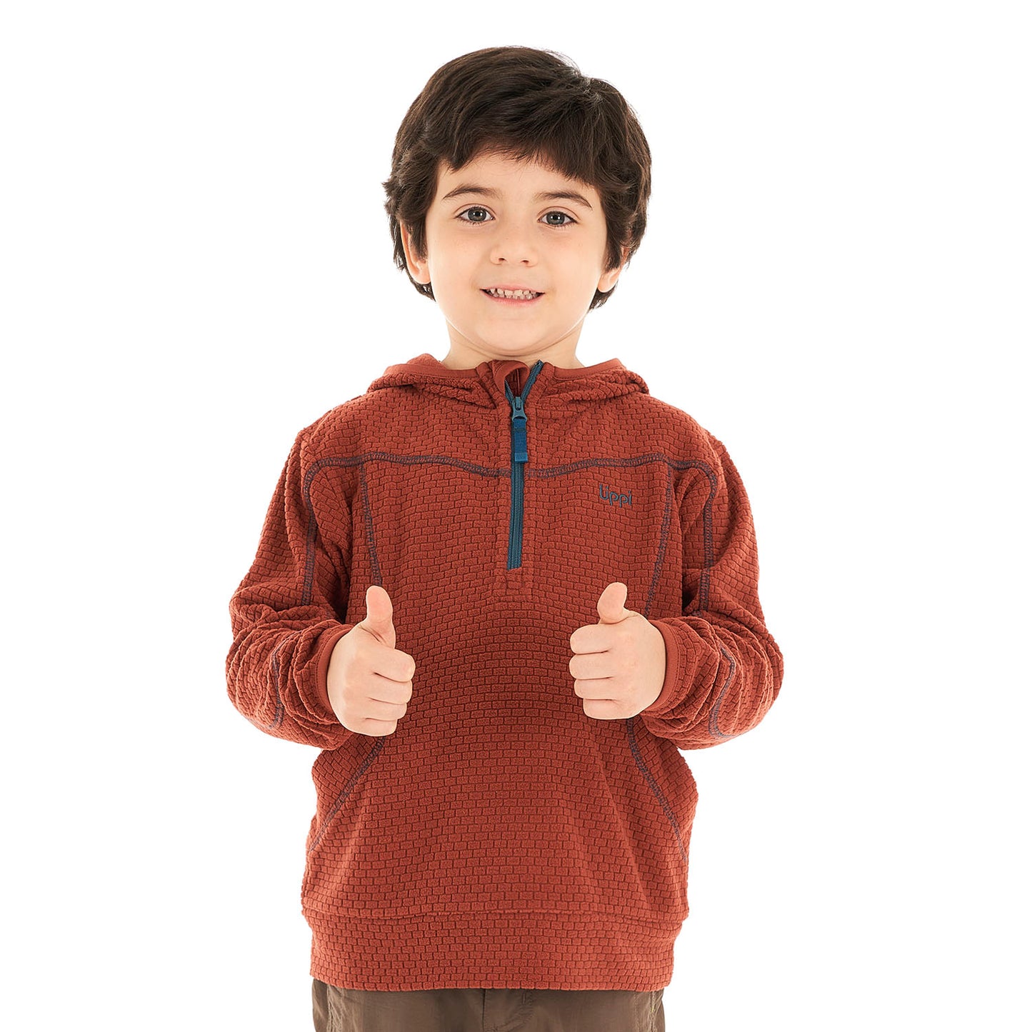 Poleron Niño Saltamontes Nano-F 14 Zip Hoody Terracota Lippi