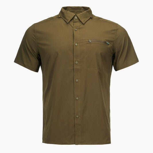 Camisa Hombre Rosselot Short Sleeve Q-Dry Shirt Oliva Oscuro Lippi