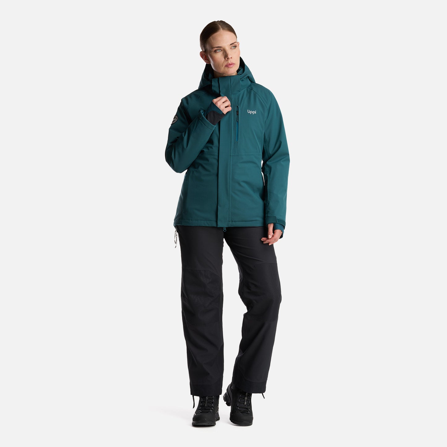 Chaqueta Mujer Andes B-Dry Hoody Jacket Verde Bosque Lippi