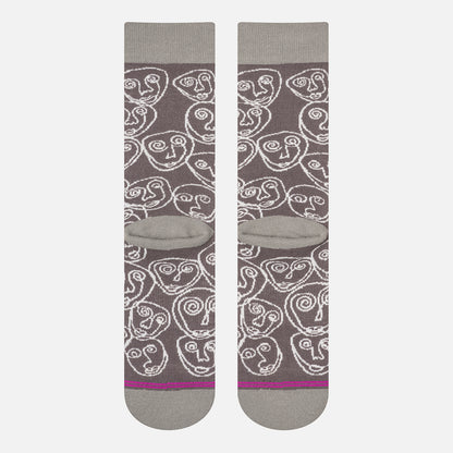 Calcetin Mujer Travel Walk Light Socks Gris Oscuro Lippi