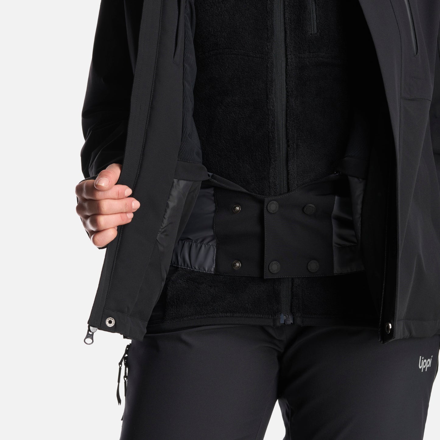 Chaqueta Mujer Andes B-Dry Hoody Jacket Negro Lippi